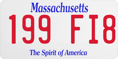 MA license plate 199FI8
