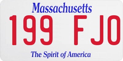 MA license plate 199FJ0