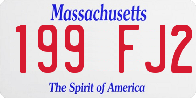 MA license plate 199FJ2