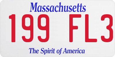 MA license plate 199FL3