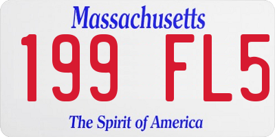 MA license plate 199FL5
