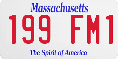 MA license plate 199FM1