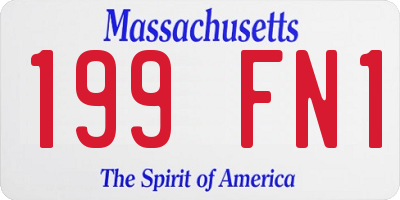 MA license plate 199FN1