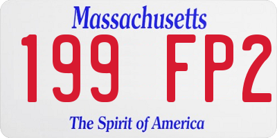 MA license plate 199FP2