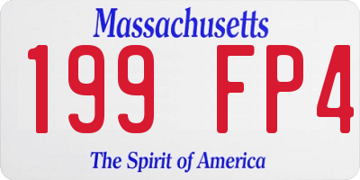 MA license plate 199FP4