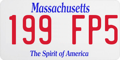 MA license plate 199FP5