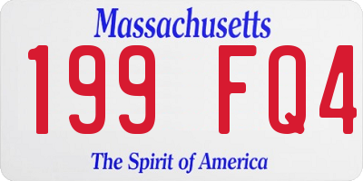 MA license plate 199FQ4