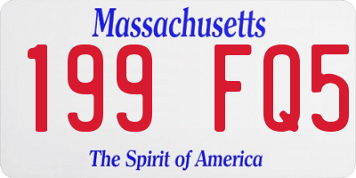 MA license plate 199FQ5