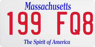 MA license plate 199FQ8
