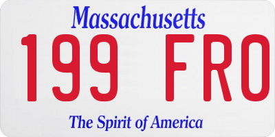 MA license plate 199FR0