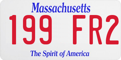 MA license plate 199FR2