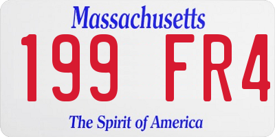 MA license plate 199FR4