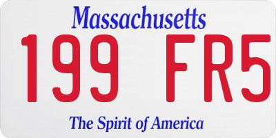MA license plate 199FR5