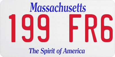 MA license plate 199FR6