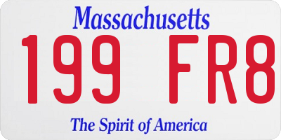 MA license plate 199FR8