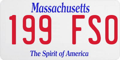 MA license plate 199FS0