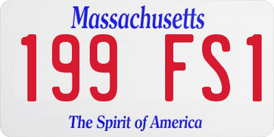 MA license plate 199FS1