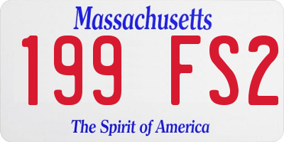 MA license plate 199FS2