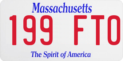 MA license plate 199FT0