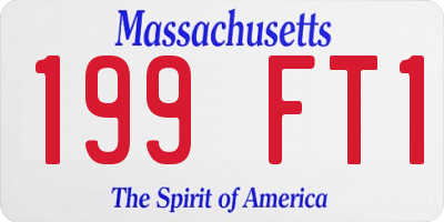 MA license plate 199FT1