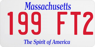 MA license plate 199FT2