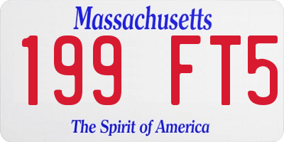 MA license plate 199FT5