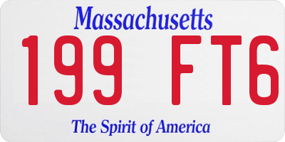 MA license plate 199FT6