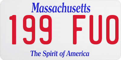 MA license plate 199FU0