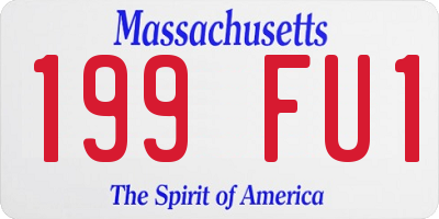 MA license plate 199FU1