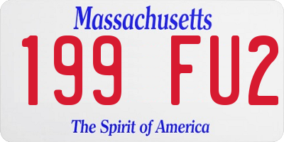 MA license plate 199FU2