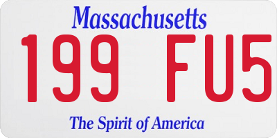 MA license plate 199FU5