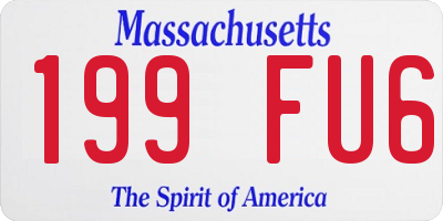 MA license plate 199FU6