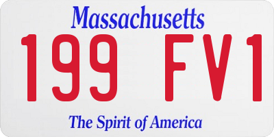 MA license plate 199FV1