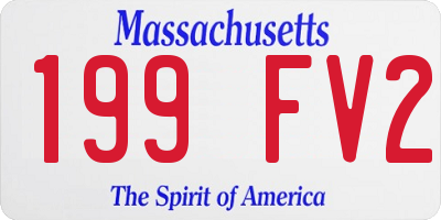 MA license plate 199FV2