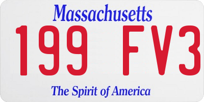 MA license plate 199FV3