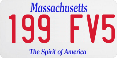 MA license plate 199FV5