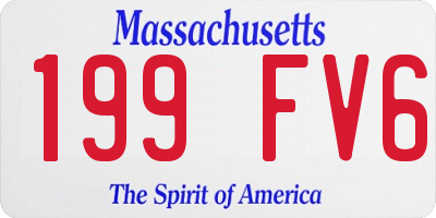 MA license plate 199FV6