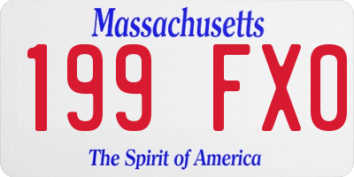 MA license plate 199FX0
