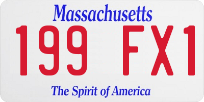 MA license plate 199FX1