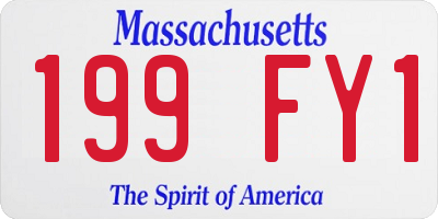MA license plate 199FY1