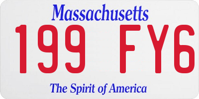 MA license plate 199FY6