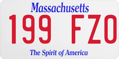 MA license plate 199FZ0