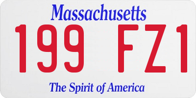 MA license plate 199FZ1