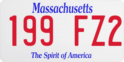 MA license plate 199FZ2