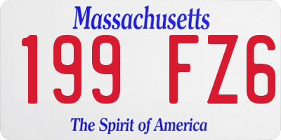 MA license plate 199FZ6