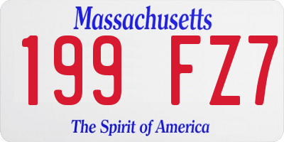MA license plate 199FZ7