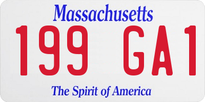 MA license plate 199GA1