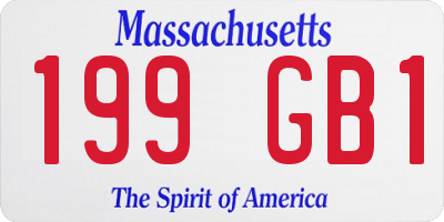MA license plate 199GB1