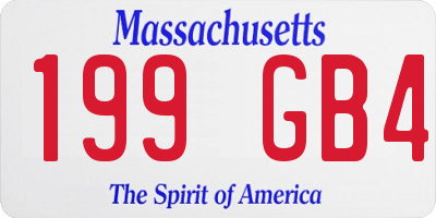 MA license plate 199GB4