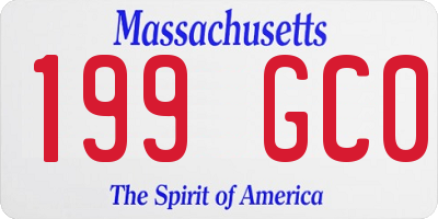 MA license plate 199GC0